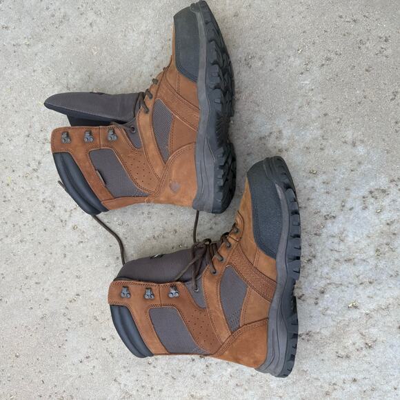 Men's Herman Survivors Brown Leather Round Safety Toe Work Boots Size 9 Wide - Picture 10 of 14